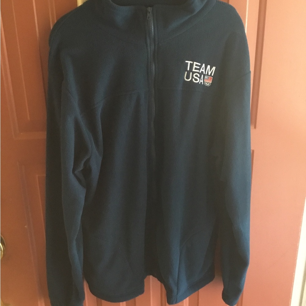 Navy Fleece Zip Up Jacket XL